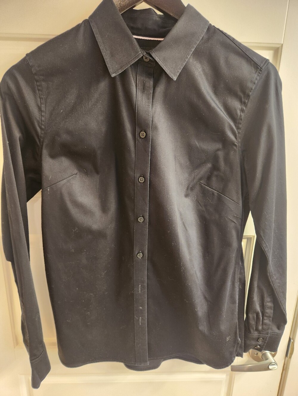 Banana Republic Women's lassic Black Long-Sleeve Button-Up Shirt